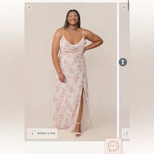 Revelry Ember Chiffon Floral Print Dress